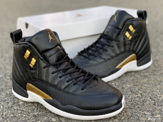 'Reptile' AO6068-007 Jordan Retro Metallic 12 Gold-White Air Black 0618